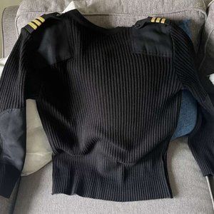 Authentic Pilot Rib Commando V-Neck Sweater by Crew Outfitters